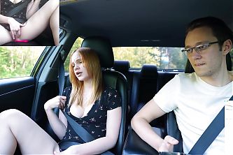 Surprise Verlonis for Justin Lush Control Inside Her Pussy While Driving Car in Public